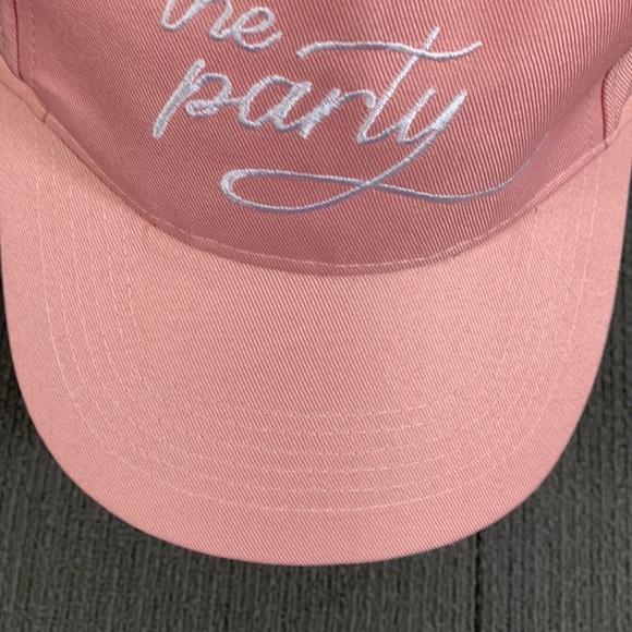 The Party Baseball Hat Womens One Size Pink Blush White Strapback Gertex - Picture 4 of 12